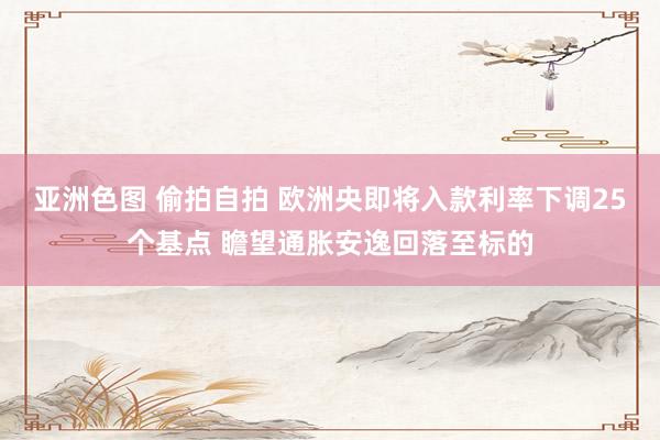 亚洲色图 偷拍自拍 欧洲央即将入款利率下调25个基点 瞻望通胀安逸回落至标的